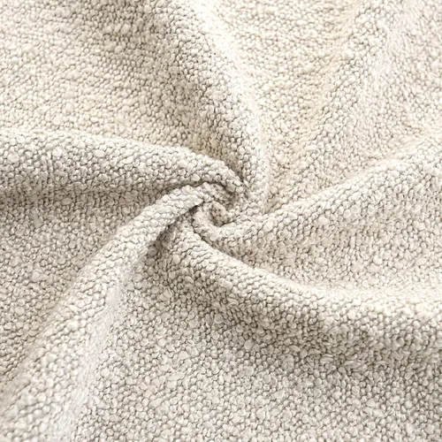 Vista 3 de Fundas de cojín decorativas de bouclé para sofá, juego de 2, 16 x 16 pulgadas, beige