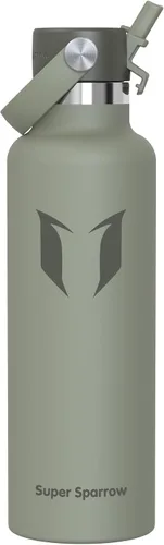 Vista 27 de Super Sparrow Botella de Agua Aislada - 17 Oz / 25 Oz / 34 Oz - Frasco FlipFlow de Boca Estándar - Libre de BPA, Botella a Prueba de Fugas