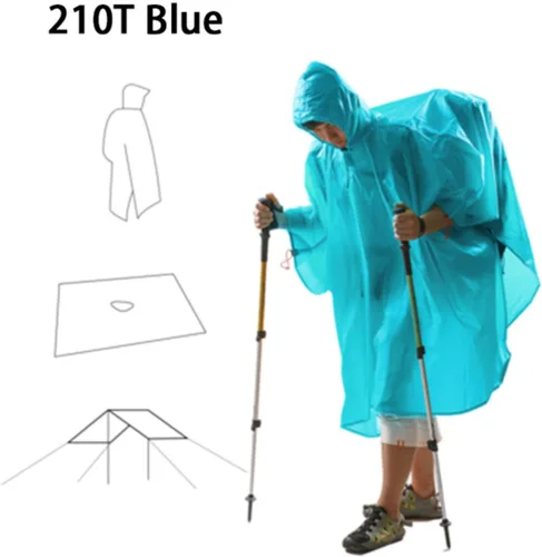 Vista 3 de 3F UL GEAR Poncho de senderismo ligero, mochila impermeable poncho impermeable para senderismo al aire libre, camping, senderismo