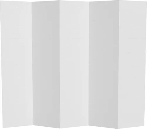 Vista 10 de Pantalla plegable temporal de cartón blanco de 6 pies de alto, 4 paneles