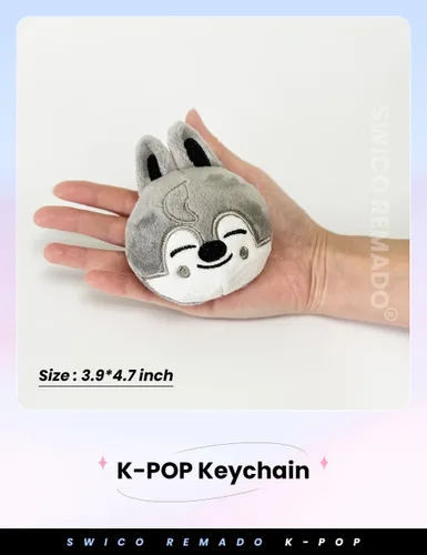 Vista 2 de Kpop - Llavero de dibujos animados lindo llavero de coche colgante de mujer bolso cartera colgantes Stray SKZ Kids