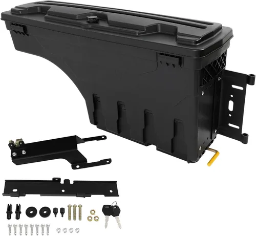 Vista 8 de ROADFAR Caja de almacenamiento de repuesto para caja de camioneta para Ford F-250 Super Duty para F-350 Super Duty 2017-2022 con tapa con cerradura