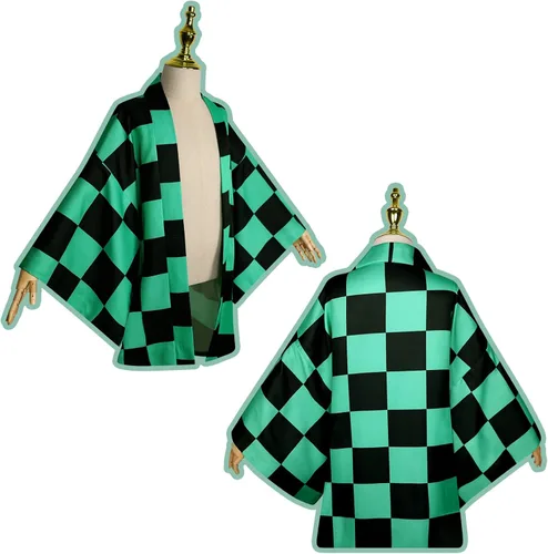 Vista 5 de Conjunto de disfraz de cosplay de anime, traje de Demon Slayer uniforme completo para niños y niñas