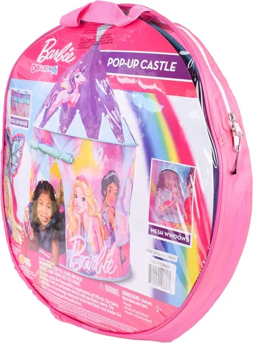 Vista 7 de Barbie Castillo automático - Tienda de campaña rosa de princesa de Dreamtopia para niños Se pliega en una bolsa de transporte - Sunny Days