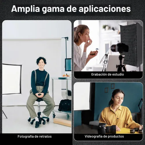 Vista 2 de WELLMAKING Caja de luz rectangular de 23.6 x 35.4 in/23.6 x 35.4 pulgadas, caja suave de estudio con difusores/rejilla de panal/bolsa, compatible