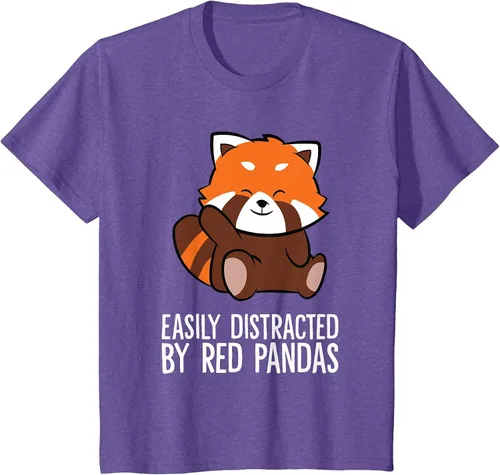 Vista 41 de Red Panda Love Easily Distracted By Red Pandas T-Shirt Asphalt Grey