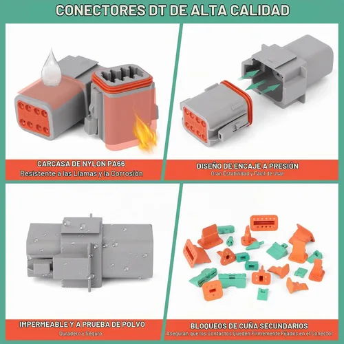 Vista 4 de Juego de conectores DT Deustch de 236 piezas, 12 kits con crimpador de cables, 2, 3, 4, 6, 8, 12 pines, conectores eléctricos automotrices