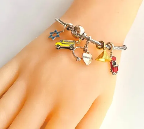 Vista 4 de Abalorio de plata de ley 925 que se adapta a pulseras y collares Pandora y más bricolaje