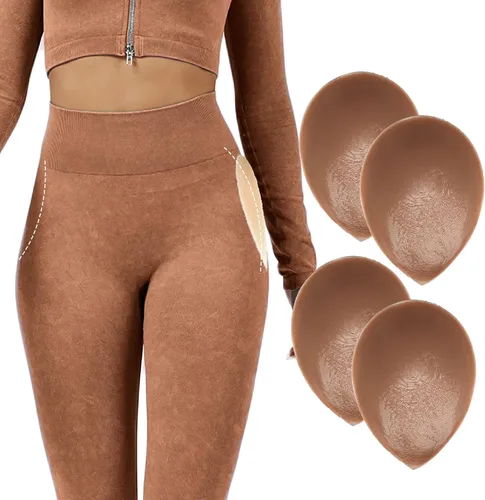 Vista 10 de Majurphy 2 pares de almohadillas adhesivas de silicona para la cadera para mujer, almohadillas reutilizables para realzar el levantamiento