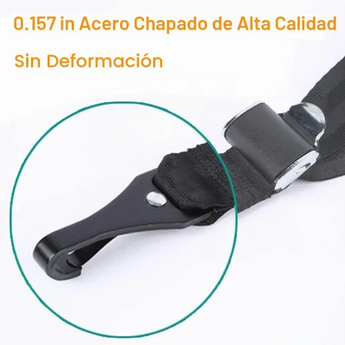 Vista 2 de Correa de interfaz general para asientos de pasajeros de coche, con el conector de la correa del asiento del coche, paquete de 1