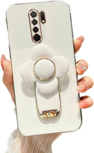 Vista 46 de Miagon - Funda con soporte para Xiaomi Redmi A1, galvanizado suave TPU protector delgado a prueba de golpes con molinete giratorio soporte de flores
