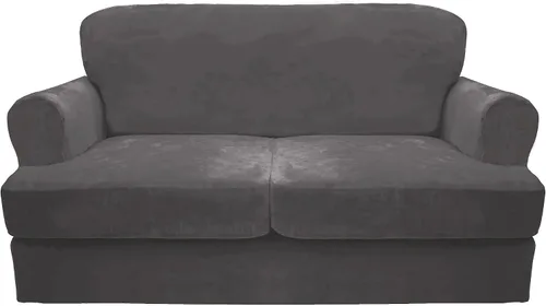 Vista 23 de CUCRAF Funda para sofá con cojines de 3 piezas, fundas deslizantes de terciopelo suave y grueso para sofá de la sala de estar, protector de muebles