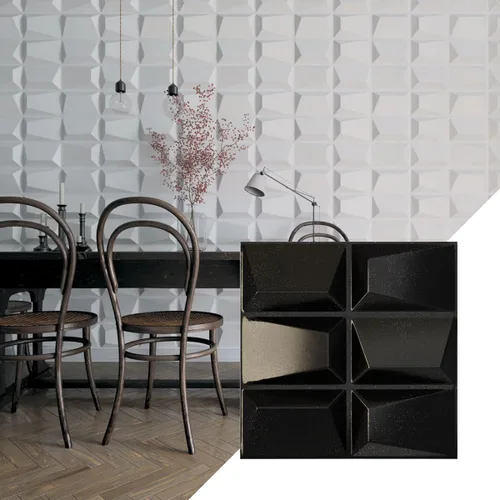 Vista 20 de Ekena Millwork WP20X20STWH 19 5/8 pulgadas de ancho x 19 5/8 pulgadas de alto Stratford EnduraWall Decorativo 3D Panel de pared cubre 2.67 pies