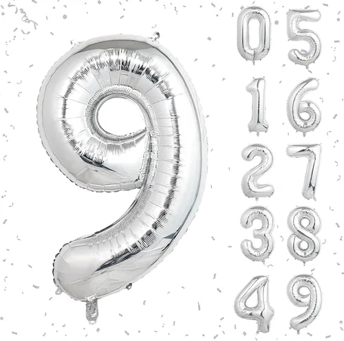 Vista 54 de Globo azul con el número 0, 40 pulgadas, Mylar premium, reutilizable, para decoración de fiesta de cumpleaños