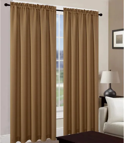 Vista 12 de Leah - Panel de ventana texturizado de jacquard y tratamientos de cenefa de cascada, para espacios del hogar, bolsillo para barra, filtro de luz