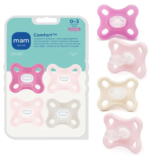 Vista 13 de MAM Comfort - Chupete para bebé de 0 a 3 meses, ligero, de silicona de una Zafiro azul/mate azul