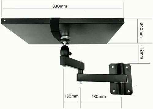 Vista 2 de HIHELO Trípode para proyector, proyector universal, soporte de montaje en pared, movimiento completo, rotación de 360, inclinación de 17.6 lbs