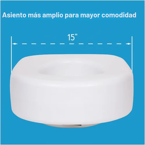 Vista 7 de Asiento para el inodoro levantado Carex, B302C0, 1, 1