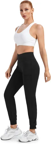 Vista 6 de Blaosn Pantalones deportivos para mujer con bolsillos, pantalones deportivos para entrenamiento, correr, gimnasio, yoga, cómodos, ropa casual
