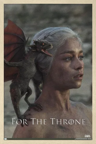 Vista 7 de Trends International Juego de tronos - Póster de pared Daenerys Targaryen, 14.725 x 22.375 pulgadas, versión enmarcada de madera de granero Versión