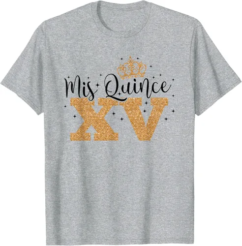 Vista 34 de Camiseta de quinceañera Mis Quince para cumpleaños número 15 Blanco