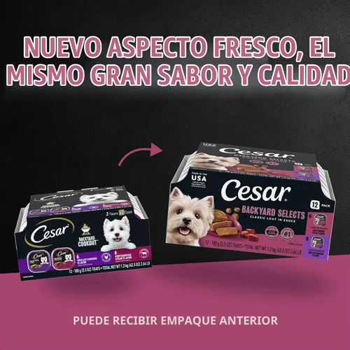 Vista 2 de Cesar Gourmet - Comida húmeda para perros, paquete de 12