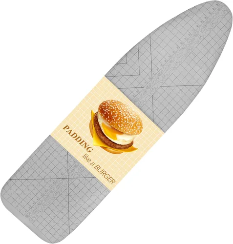 Vista 22 de BNDX Funda para tabla de planchar, 18" x 49" pulgadas tamaño estándar acolchado grueso con cordón Bongee, resistente a las manchas y quemaduras