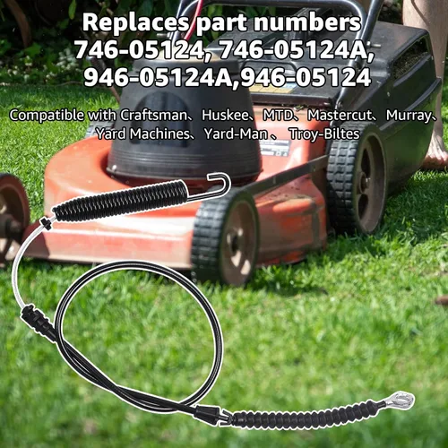 Vista 6 de 1 paquete de cable de compromiso 946-05124A 746-05124A compatible con Craftsman MTD, Troy-Bilt, Yard-Man, Huskee, Murray