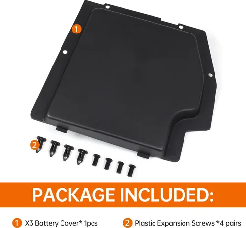 Vista 5 de Kit de cubierta de batería X3 compatible con Can Am Maverick X3 MAX 2017-2024 Todos los modelos Accesorios Placa de cubierta de batería de plástico
