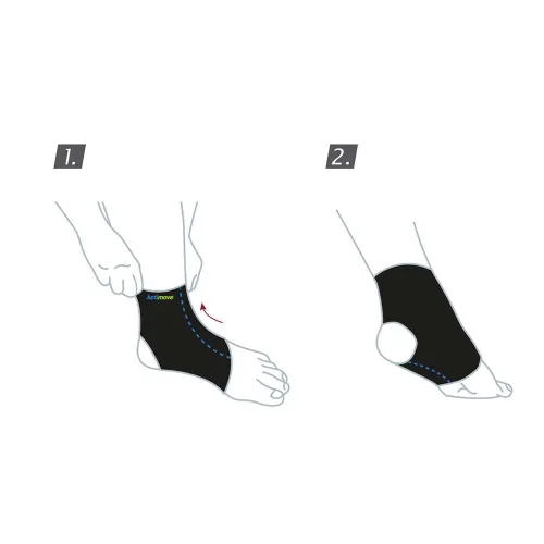 Vista 4 de Actimove Tobillera para niños Manga de compresión pediátrica sin cordones para esguince de tobillo, tendinitis de Aquiles, fascitis plantar y pie