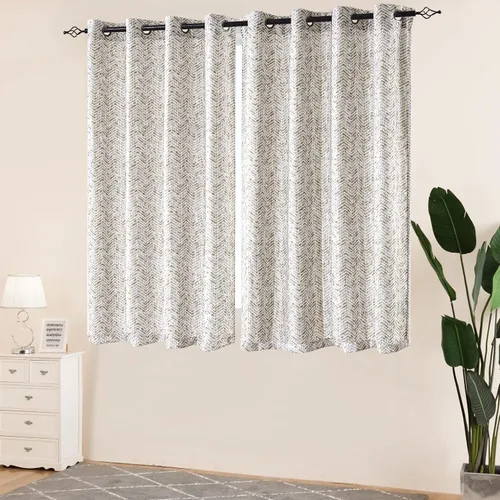 Vista 2 de SUBRTEX - Cortinas estampadas para sala de estar, cortinas de ventana para comedor, filtro de luz, tratamientos de ventana coloridos, juego de 2