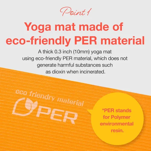 Vista 2 de Primasole Esterilla de yoga ecológica de 1/2 pulgada antideslizante para yoga, pilates, fitness en casa y gimnasio, 4 colores con funda