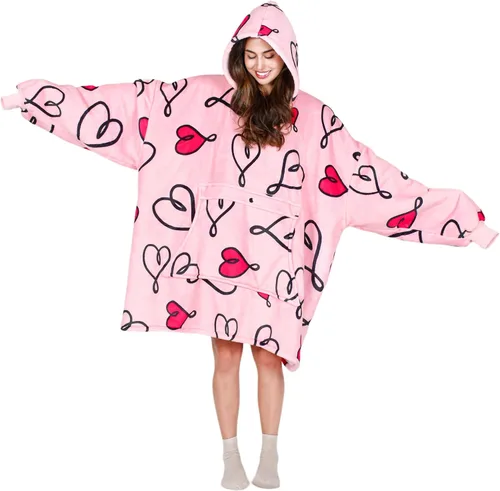 Vista 59 de Tirrinia - Sudadera con capucha de gran tamaño, manta de sherpa cómoda, reversible, gigante, para adultos, hombres, mujeres, adolescentes, esposa