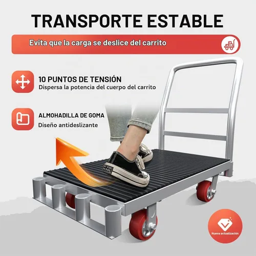 Vista 5 de Camión de panel resistente 2IN1, carro de plataforma de 42" x 24