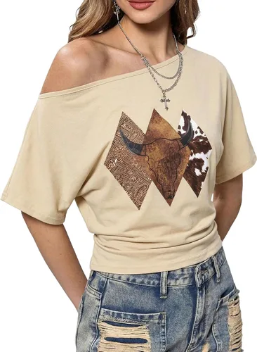 Vista 7 de Camisetas sin mangas de vaquera occidental para mujer, camisetas de música #02 Negro