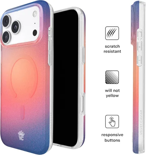 Vista 708 de VELVET CAVIAR Funda para iPhone 15, compatible con MagSafe, probada contra caídas de 10 pies, fundas protectoras de diseño, leopardo color rosa
