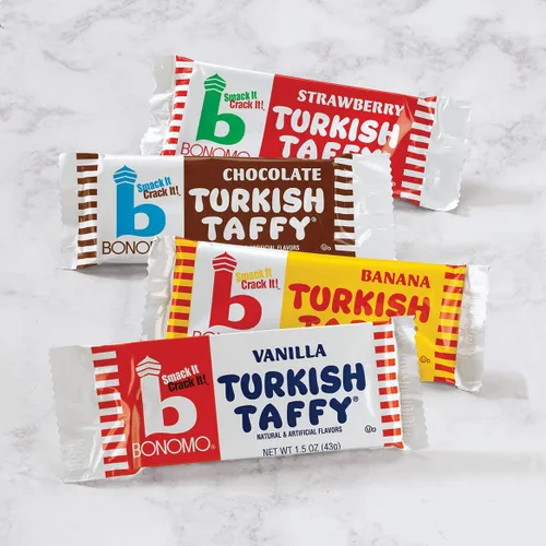Vista 4 de Bonomo Turkish Taffy, plátano, juego de 3