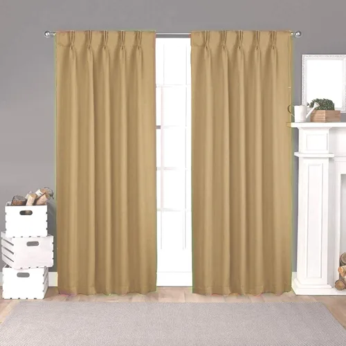 Vista 10 de Par de paneles de cortinas plisadas de doble pellizco para ventana (con 2 paneles combinados, 42 pulgadas de ancho x 45 pulgadas de largo)