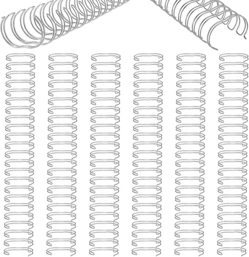 Vista 8 de Zonon 6 piezas de alambre de encuadernación de espiral doble, espinas de bucle doble, alambre de encuadernación de bucle doble de 1 pulgada