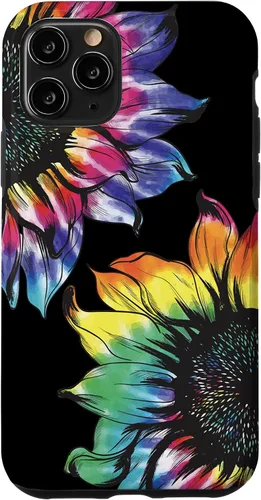 Vista 29 de Tie Dye Sunflower Phone Case Fun Colorful Retro Hippie Gift Case for iPhone 17