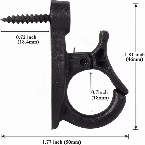 Vista 7 de Lewufe Ganchos para Luces de Cadena para Exteriores, Ganchos de Tornillo para Colgar Luces de Navidad, Ganchos Colgantes para Luces de Patio, Cable