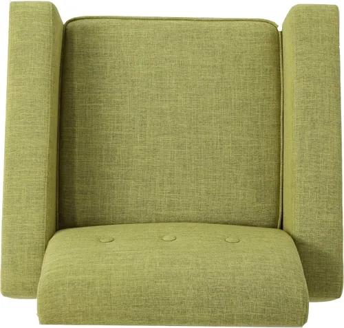 Vista 6 de Christopher Knight Home Sawyer Mid-Century - Silla de club de tela moderna, color verde apagado/natural