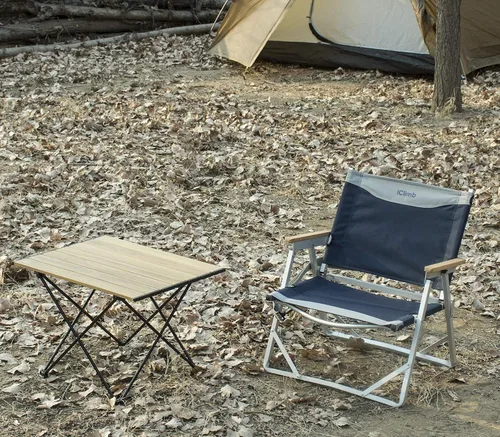 Vista 2 de iClimb 1 mesa plegable y 1 paquete de silla plegable baja, ultraligero y compacto para una sola persona al aire libre mochilero camping senderismo