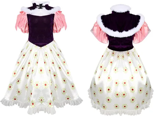 Vista 5 de Madured Kids - Vestido de cosplay encantado para niñas, vestido de princesa para Halloween 2024