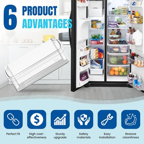 Vista 5 de AMI PARTS 240324502 Estante para puerta del refrigerador Compatible con Crosley, Frigi-daire, Kenmore Reemplazo 844402, AP2549806, PS429767