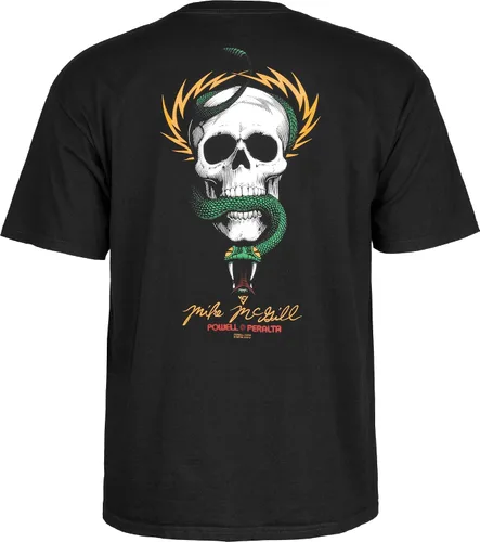 Vista 2 de Powell Peralta Camisetas de calavera y serpiente de Mike McGill Negro