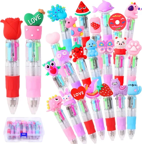 Vista 16 de 36 bolígrafos divertidos de ajolotl kawaii, mini bolígrafos de regalo