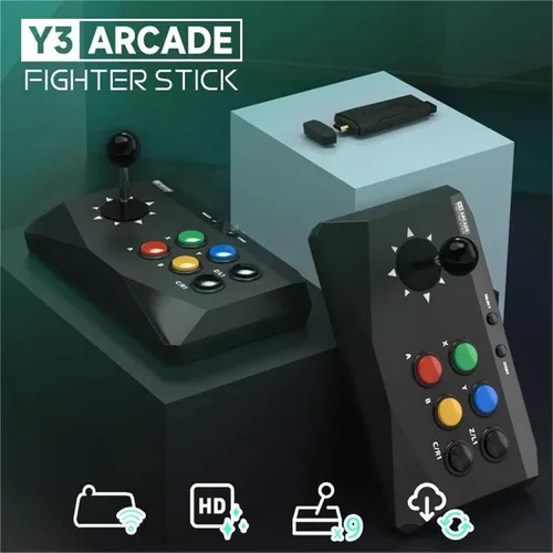 Vista 2 de Y3 Arcade 4K Video Game Console with Game Arcade Keyboard Built-in 10000 Games Stick