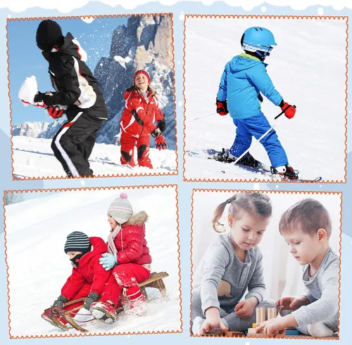 Vista 2 de American Trends Calcetines de lana para niños, calcetines gruesos y cálidos de invierno para niños, calcetines de esquí y snowboard