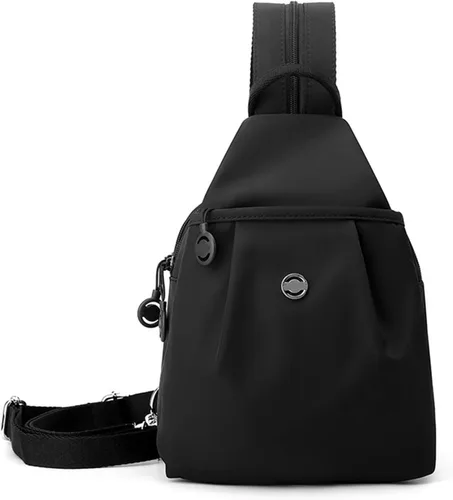 Vista 2 de Mochila convertible para mujer, impermeable, Oxford, 3 en 1, antirrobo, bolsa cruzada de viaje para viajes, Negro